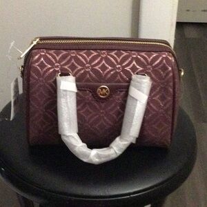 Michael Kors Mini Quilted Dome Satchel in Rose